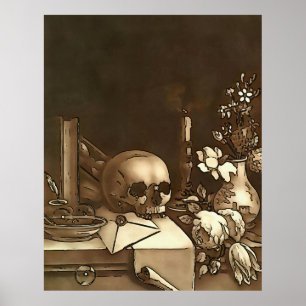 Everything In Vanity Black Outline Art Poster