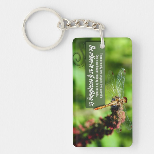 "Everything is a miracle" Inspirational Quote Key Ring (Front)