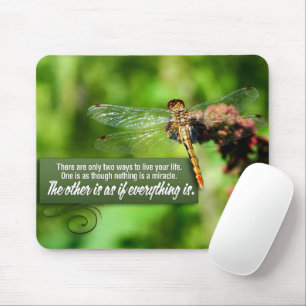 "Everything is a miracle" Inspirational Quote Mouse Pad