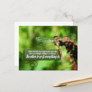"Everything is a miracle" Inspirational Quote Postcard