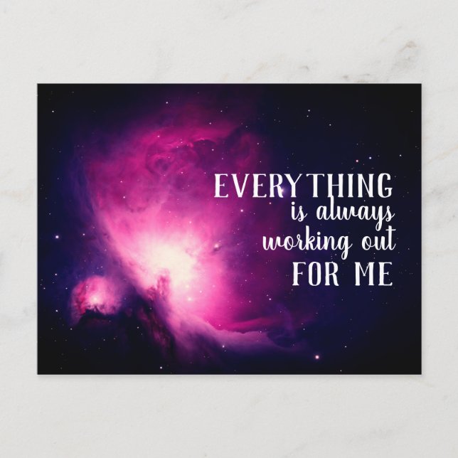 Everything is Always Working Out for Me Postcard (Front)