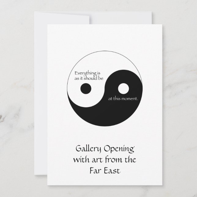 Everything Is as it should be Invitation (Front)