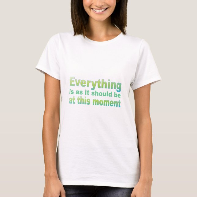 Everything is as it should be T-Shirt (Front)