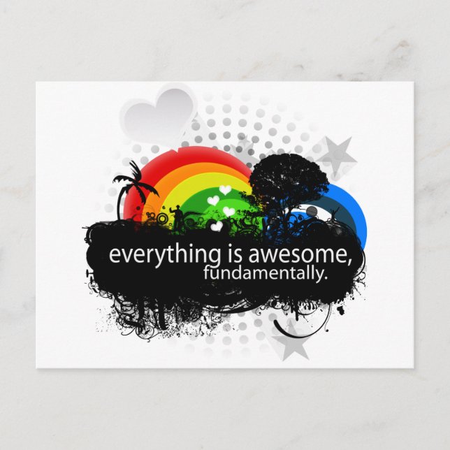 everything is awesome fundamentally. postcard (Front)
