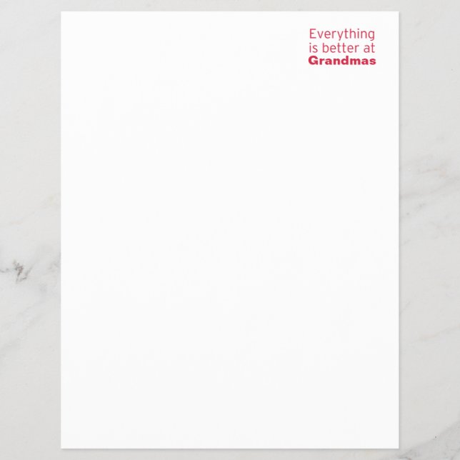 Everything is better at Grandma's Flyer (Front)