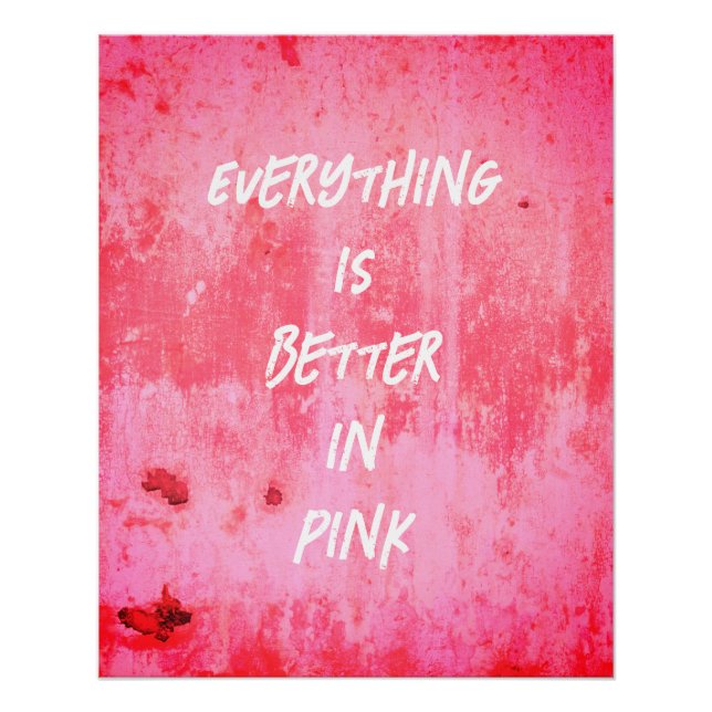 Everything is Better In Pink!  Poster (Front)