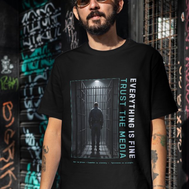 Everything Is Fine Dystopian Cyberpunk Tee Media (Creator Uploaded)