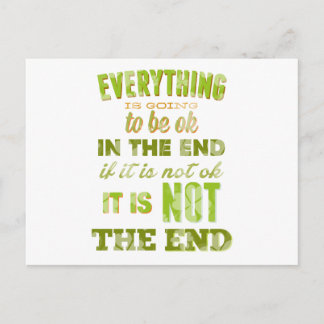 Everything is going to be ok. postcard