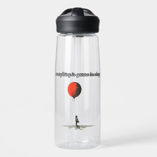 everything is gonna be okay, red ballon water bottle