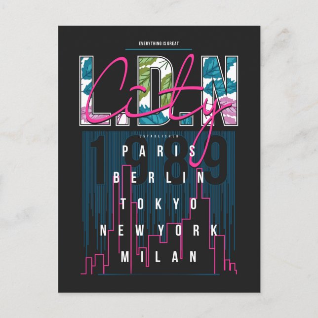 Everything is Great Postcard (Front)