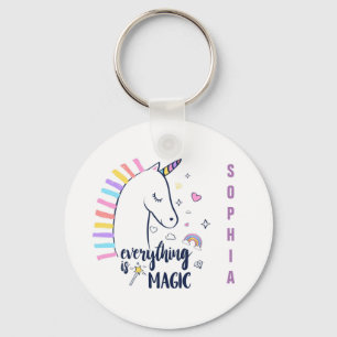 Everything Is Magic Unicorn Key Ring