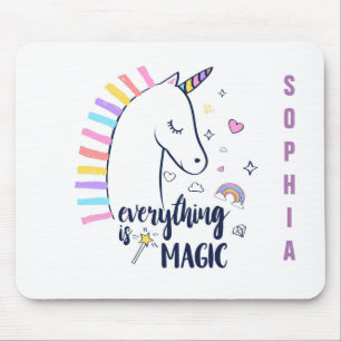 Everything Is Magical Unicorn Mouse Pad