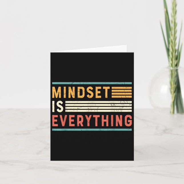 Everything Is Mindset Inspirational Mind Motivatio Card (Front)