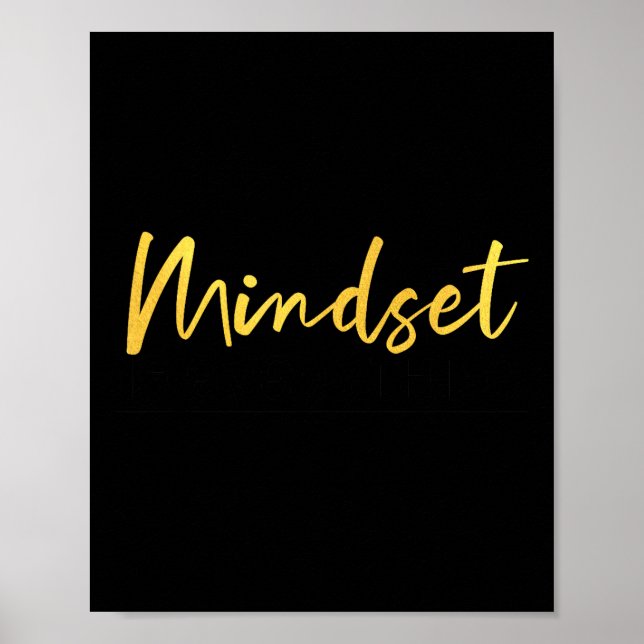 Everything Is Mindset Inspirational Mind Motivatio Poster (Front)