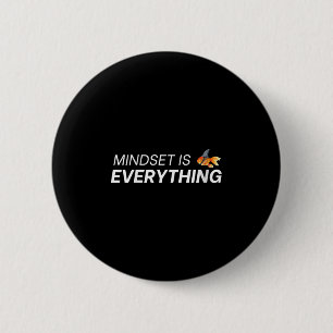 Everything Is Mindset Shark Fin Goldfish Vintage Q 6 Cm Round Badge