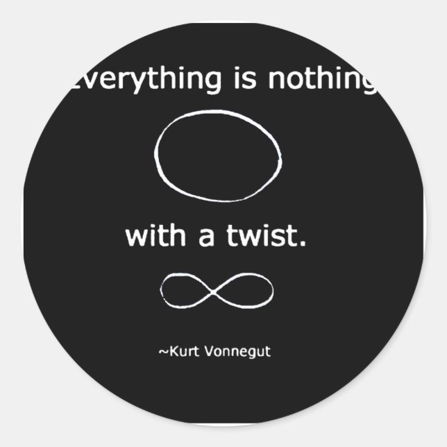 Everything is Nothing with a twist solidchainwear Classic Round Sticker (Front)