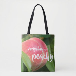 Everything Is Peachy // Peach Photo Tote Bag