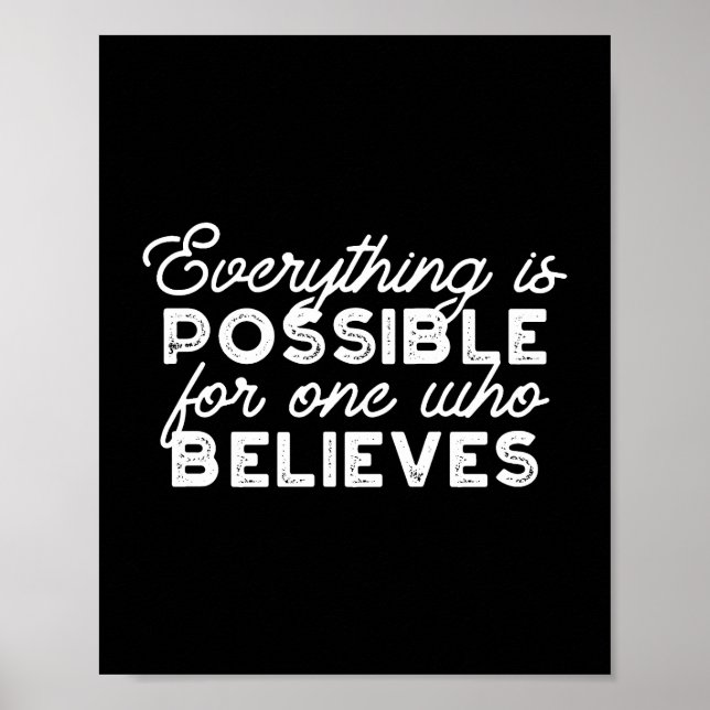 Everything is possible for one who believes II Poster (Front)