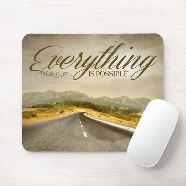 "Everything is possible" Motivation Affirmation Mouse Pad (With Mouse)