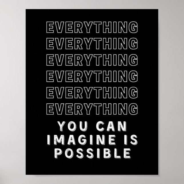 Everything Is Possible Motivational Poster (Front)