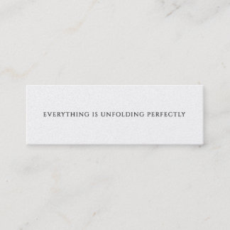 Everything Is Unfolding Perfectly Mini Affirmation Loyalty Card
