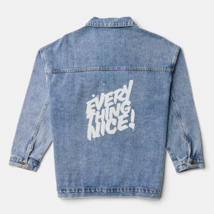 Everything Nice Typography Reggae Denim Jacket
