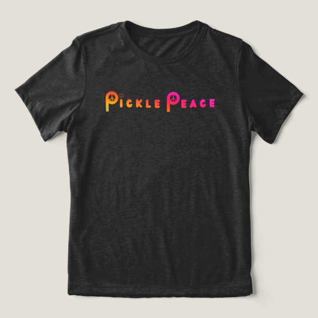 everything pickle black Tri-Blend shirt (Design Front)