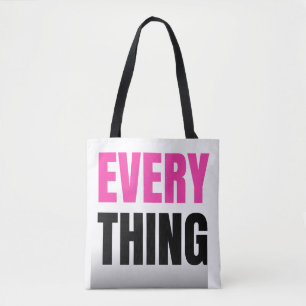 Everything Pink Tote Bag Trendy Statement Tote