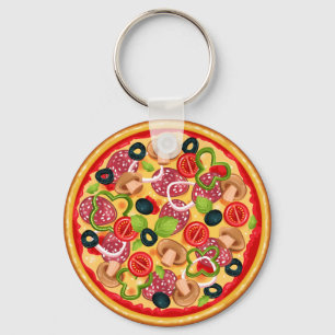 Everything Pizza Key Ring