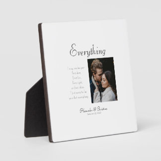 Everything Script Overlay Couples Personalised Plaque
