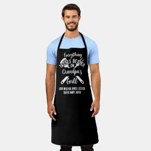Everything Tastes Better On Grandpa's Grill Custom Apron