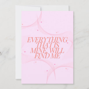 Everything that is mine, will find me  holiday card