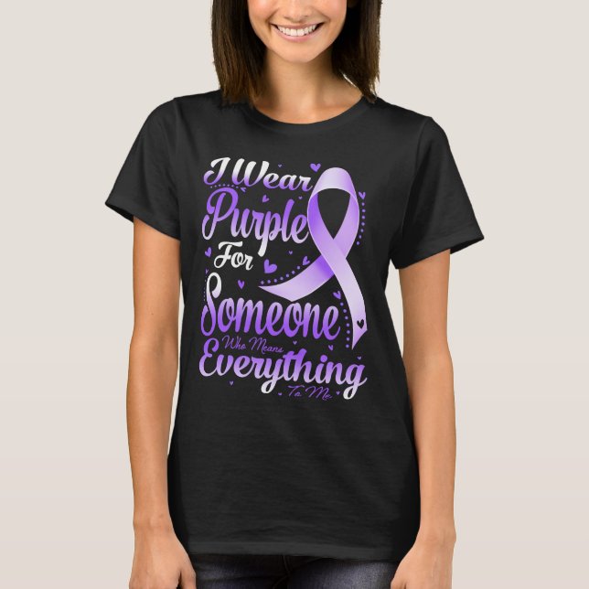 Everything To Me Epilepsy Day Purple Ribbon Epilep T-Shirt (Front)