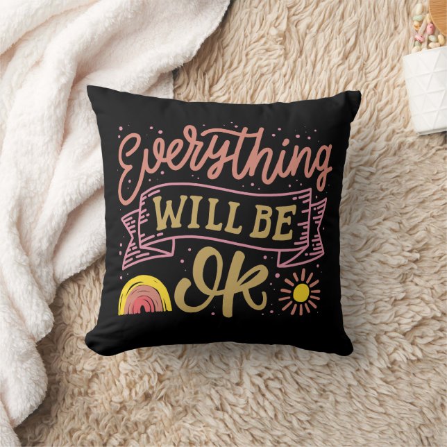everything will be ok cushion (Blanket)