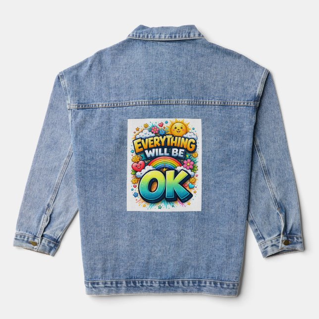 Everything Will Be OK Denim Jacket (Back)
