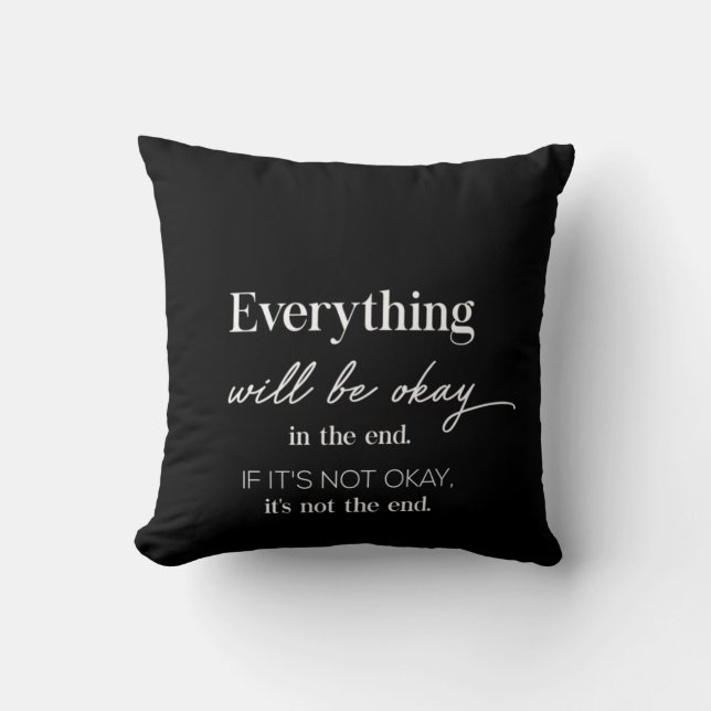everything will be okay cushion (Front)