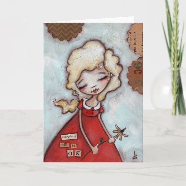 Everything Will be Okay - Folded Greeting Card (Front)
