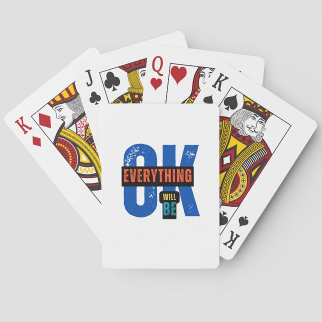 Everything will be okay playing cards (Back)