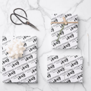 Everything Will Be Okay Wrapping Paper Sheets 