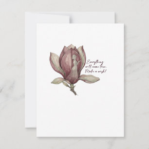 Everything Will Come True Make a Wish Botanical Ma Card