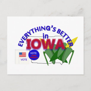 Everything's Better in Iowa Postcard