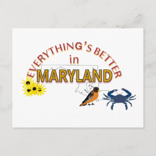 Everything's Better in Maryland Postcard