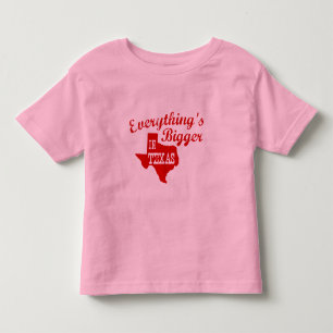 Everything's bigger in Texas State Shape Toddler T-Shirt