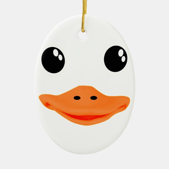 Everything's Ducky Baby Duck Ceramic Ornament (Front)