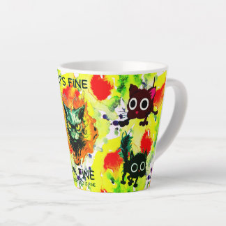 Everythings Fine Green, Red Speckled Mug 