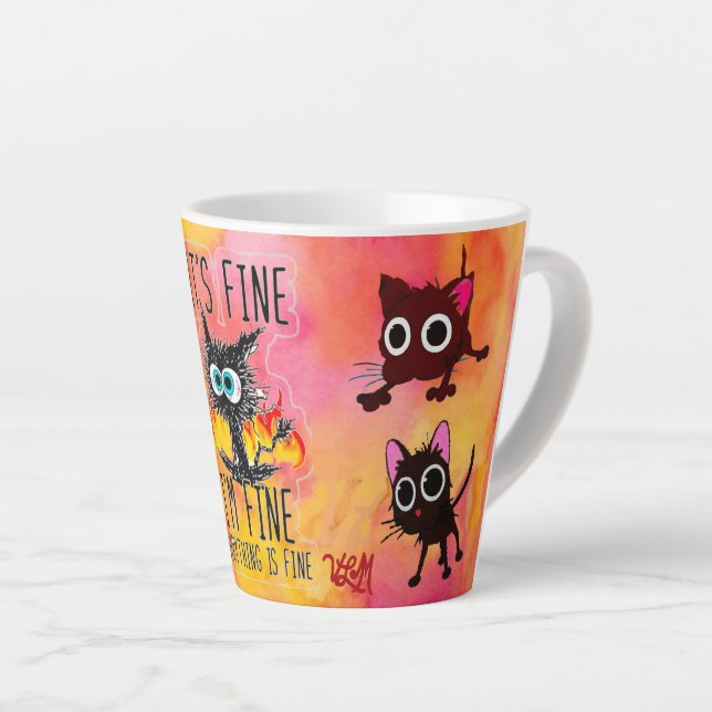 Everythings Fine Orange Kit Mug (Right Angle)