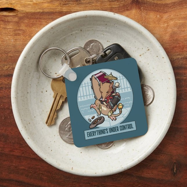 Everything's Under Control Bandicoot One Man Band Key Ring (Creator Uploaded)