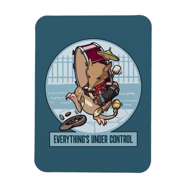 Everything's Under Control Bandicoot One Man Band Magnet (Vertical)