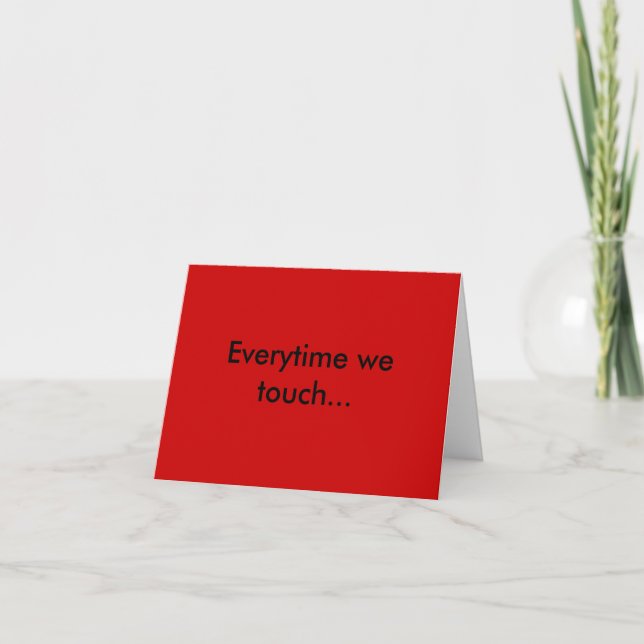 Everytime we touch... holiday card (Front)