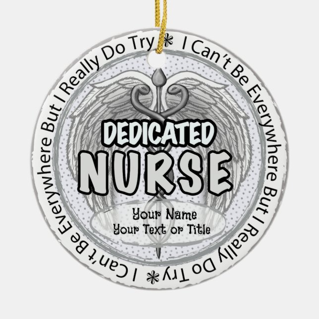 Everywhere nurse  ceramic ornament (Front)